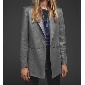 Amazing ANINE BING Madeline silver blazer M